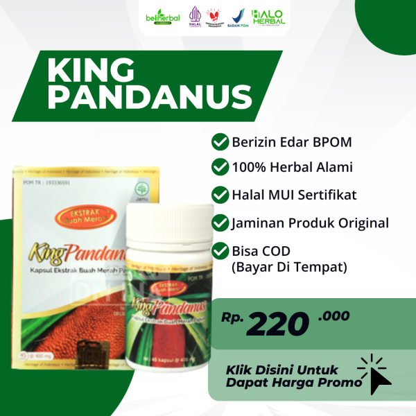 KING PANDANUS KAPSUL EKSTRAK BUAH MERAH PAPUA ISI 45 KAPSUL